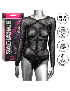 CALEXOTICS - RADIANCE LONG SLEEVE BODYSUIT RHINE PLUS SIZE