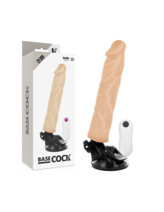 BASECOCK - REALISTIC VIBRATOR REMOTE CONTROL FLESH 21 CM -O- 4 CM