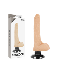 BASECOCK - REALISTIC VIBRATOR 2-1 FLESH 18.5 CM -O- 4 CM