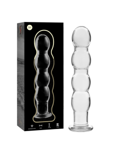 NEBULA SERIES BY IBIZA - MODEL 10 DILDO BOROSILICATE GLASS CLEAR 16.5 CM -O- 3.5 CM