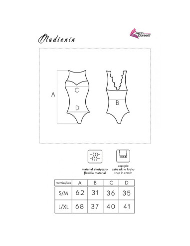 LIVCO CORSETTI FASHION - MUDIENIN LC 90654 BODY BLACK L-XL