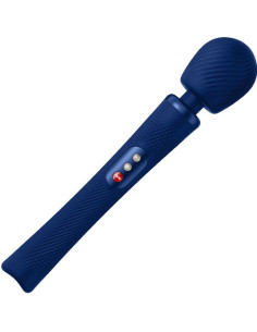 FUN FACTORY - VIM SILICONE RECHARGEABLE VIBRATING WEIGHTED RUMBLE WAND MIDNIGHT BLUE