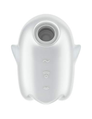 SATISFYER - GLOWING GHOST AIR PULSE and VIBRATOR WHITE