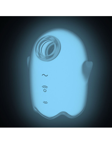 SATISFYER - GLOWING GHOST AIR PULSE and VIBRATOR WHITE