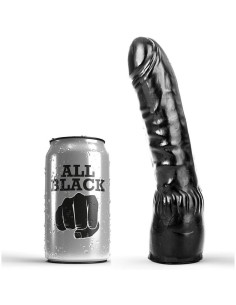 ALL BLACK - DILDO BLACK REALISTIC 20 CM
