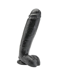 GET REAL - DILDO 25,5 CM WITH BALLS BLACK