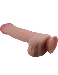 PRETTY LOVE - SLIDING SKIN SERIES REALISTIC DILDO WITH SLIDING SKIN SUCTION CUP BROWN 26 CM 2