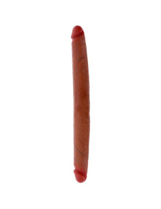 GET REAL - DOUBLE-ENDED SILICONE DILDO CARAMEL 40 CM