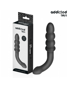 ADDICTED TOYS - Dvigubas analinis masažuoklis iš silikono 16,5 cm 2
