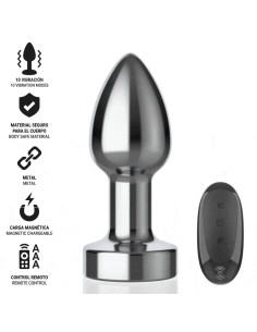 INTENSE - ANAL PLUG 10 VIBRATIONS METAL WITH REMOTE CONTROL S 2