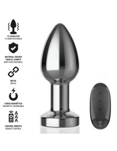 INTENSE - ANAL PLUG 10 VIBRATIONS METAL WITH REMOTE CONTROL M 2