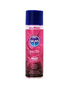 SKINS - „EXCITE“ VANDENS PAGRINDU PAGAMINTAS LUBRIKANTAS 130 ML