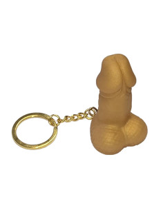 DIABLO PICANTE - PENIS SHAPED WHISTLE KEYRING GOLD COLOR