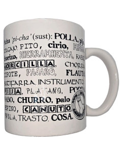 DIABLO PICANTE - WHITE MUG WITH PENIS SYNONYMS 370 ML