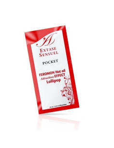 EXTASE SENSUAL - MASSAGE OIL WITH HEAT EFFECT PHEROMONES LOLLIPOP 10 ML