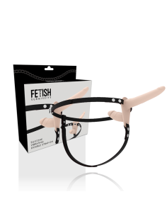 FETISH SUBMISSIVE HARNESS - DOUBLE PENETRATION FLESH UP VIBRATOR 2