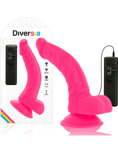 DIVERSIA - FLEXIBLE VIBRATING DILDO PINK 21.5 CM -O- 4.5 CM 2