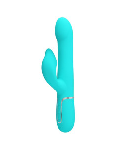 PRETTY LOVE - RABBIT VIBRATOR PEARLS AQUA GREEN