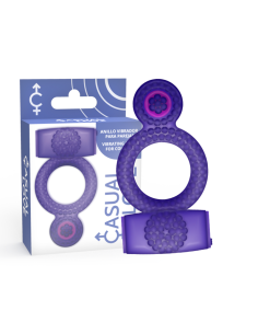 CASUAL LOVE - RING VIBRATING DOUBLE PLEASURE PURPLE 2