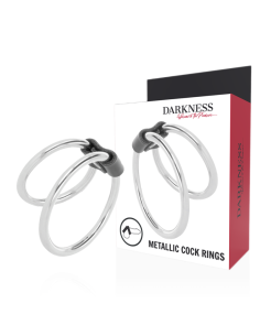 DARKNESS - DOUBLE METAL PENIS RING
