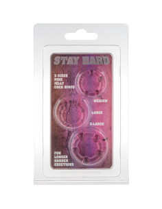 SEVEN CREATIONS - SET OF THREE PINK PENIS RINGS 2