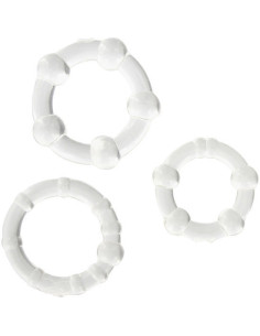 SEVEN CREATIONS - SET OF THREE TRANSPARENT PENIS RINGS