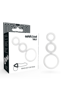 ADDICTED TOYS - RINGS SET FOR PENIS TRANSPARENT 2