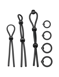 ADDICTED TOYS - FLEXIBLE SILICONE COCK RING SET 7 PIECES