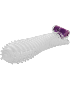 OHMAMA - TEXTURED PENIS SHEATH WITH VIBRATING BULLET