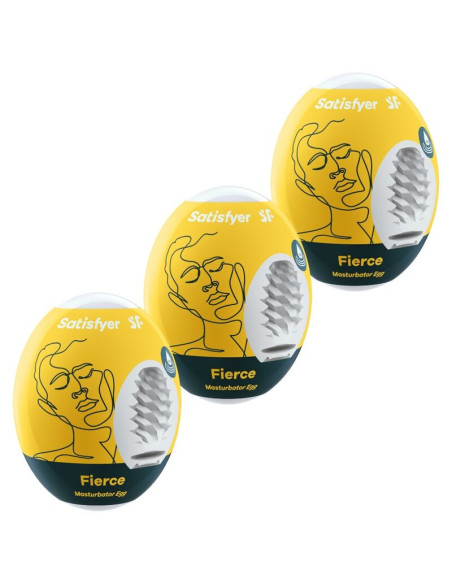 SATISFYER - 3 MASTURBATOR EGGS FIERCE