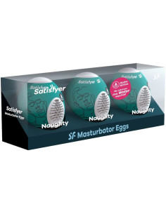 SATISFYER - 3 MASTURBATOR EGGS NAUGHTY 2