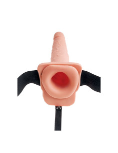FETISH FANTASY SERIES - ADJUSTABLE HARNESS REALISTIC PENIS WITH BALLS SQUIRTING 19 CM 2