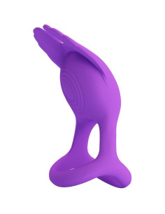 PRETTY LOVE - SILAS VIBRANT PENIS RING 7 VIBRATIONS PURPLE SILICONE 2