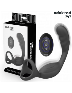 ADDICTED TOYS - DUAL PROSTATIC COCK RING NUOTOLINIO VALDYMO PULTAS