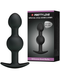 PRETTY LOVE - SPECIAL STIMULATION SILICONE ANAL BALLS 10.3 CM BLACK 2
