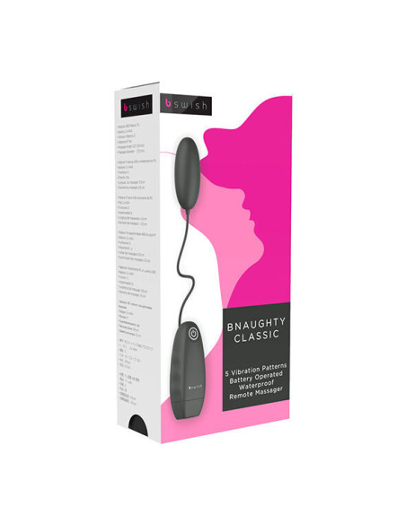 B SWISH - BNAUGHTY CLASSIC VIBRATING BULLET BLACK