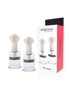 DARKNESS - skaidrus spenelių čiulptukas, 5 cm skersmens