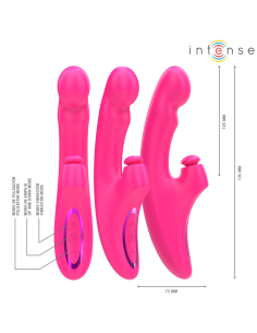 INTENSE - EMI VIBRATOR 13.5 CM MULTIFUNCTION 3 IN 1 10 VIBRATIONS PINK 2