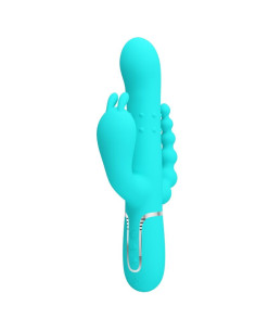PRETTY LOVE - CAMMY 4 IN 1 MULTIFUNCTION TRIPPLE RABBIT VIBRATOR BLUE
