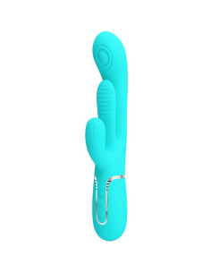 PRETTY LOVE - SHANIA TRIPLE RABBIT MULTIFUNCTION VIBRATOR 3 IN 1 BLUE