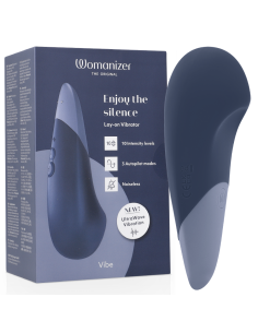 WOMANIZER - VIBE LAY-ON TYLUS VIBRATORAS TAMSIAI MĖLYNAS