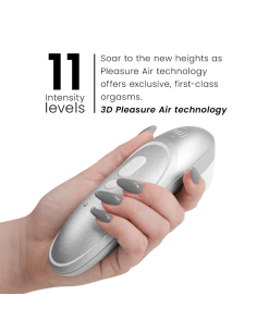 WOMANIZER - PRO VIBRANT CLITORAL STIMULATOR SILVER GREY 2