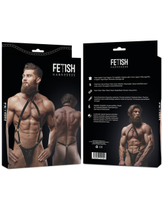 FETISH SUBMISSIVE ATTITUDE - MENS ECO-LEATHER JOCK STRAP HARNESS 2