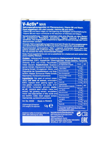 HOT - V-ACTIV CAPS MAN 20 UNITS