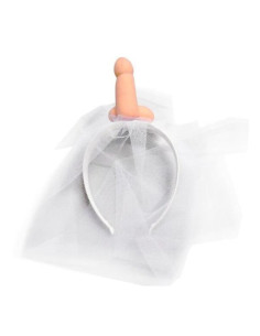 DIABLO PICANTE - WHITE BRIDAL VEIL WITH PENIS