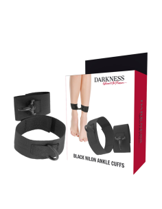 DARKNESS - BLACK NYLON ANKLE CUFFS