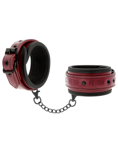 FETISH SUBMISSIVE DARK ROOM - VEGAN LEATHER HANDCUFFS WITH NEOPRENE LINING