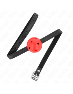 KINK - SIMPLICITY RED BREATHABLE 4.5 CM BALL GAG 62 x 1.5 CM 2