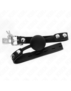 KINK - MODEL 1 SILICONE BALL 4 CM GAG WITH LOCK 60 x 2 CM 2