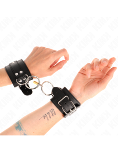 KINK - O-RING LOCKED WRIST RESTRAINTS BLACK ADJUSTABLE 20-28 CM X 5.5 CM